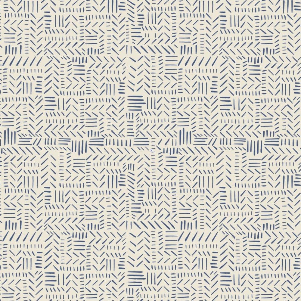Blue and Sand (tan) Tribal Wallpaper Print